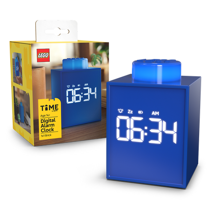 LEGO® TIME Vækkeur 1x1 Klods BLÅ