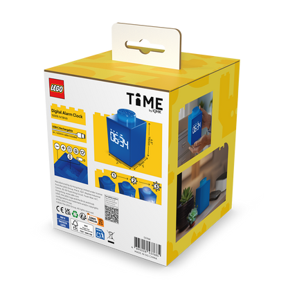 LEGO® TIME Vækkeur 1x1 Klods BLÅ
