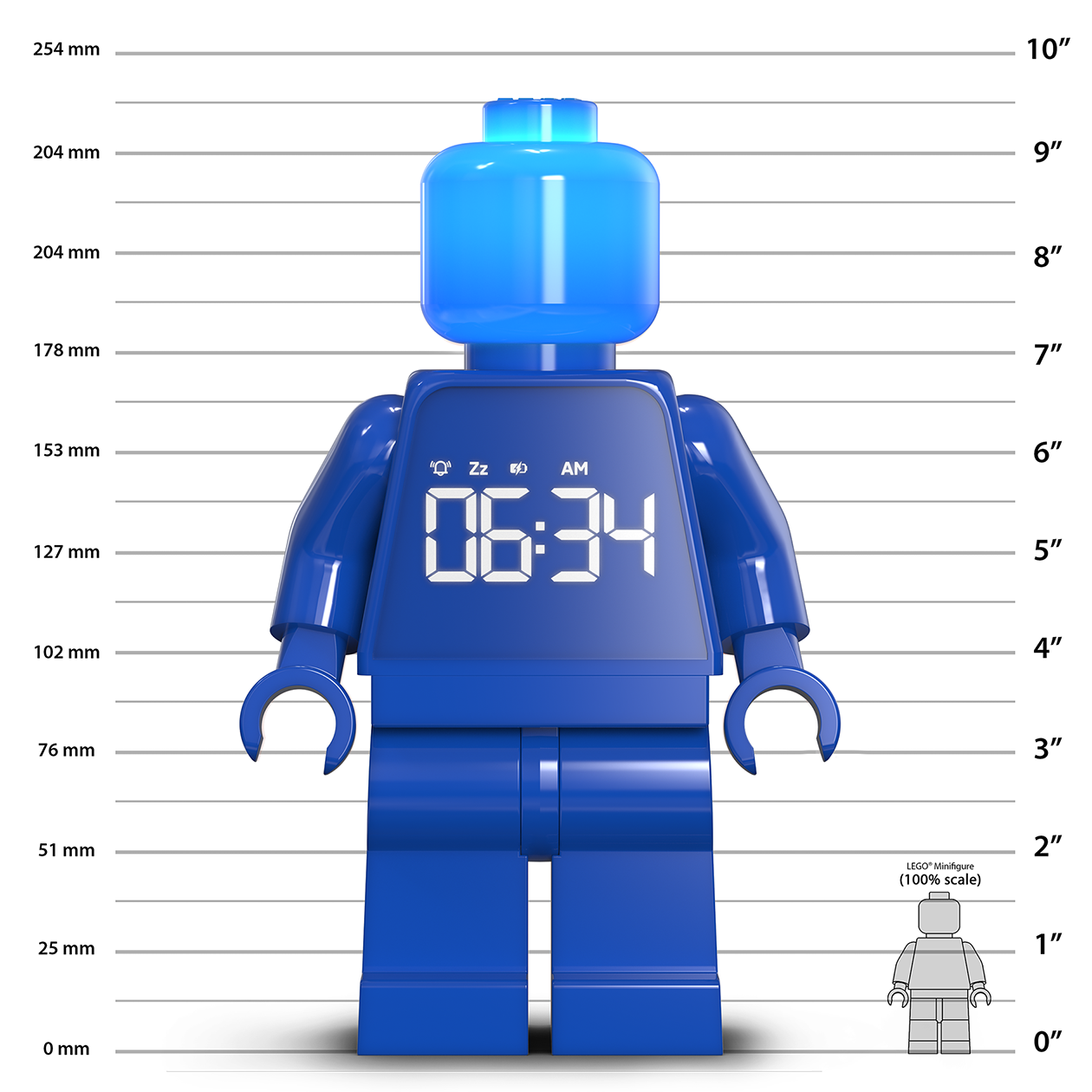 LEGO® TIME Vækkeur Minifigur BLÅ