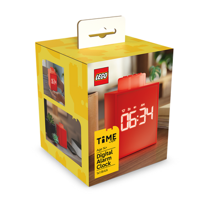 LEGO® TIME Vækkeur 1x1 Klods RØD