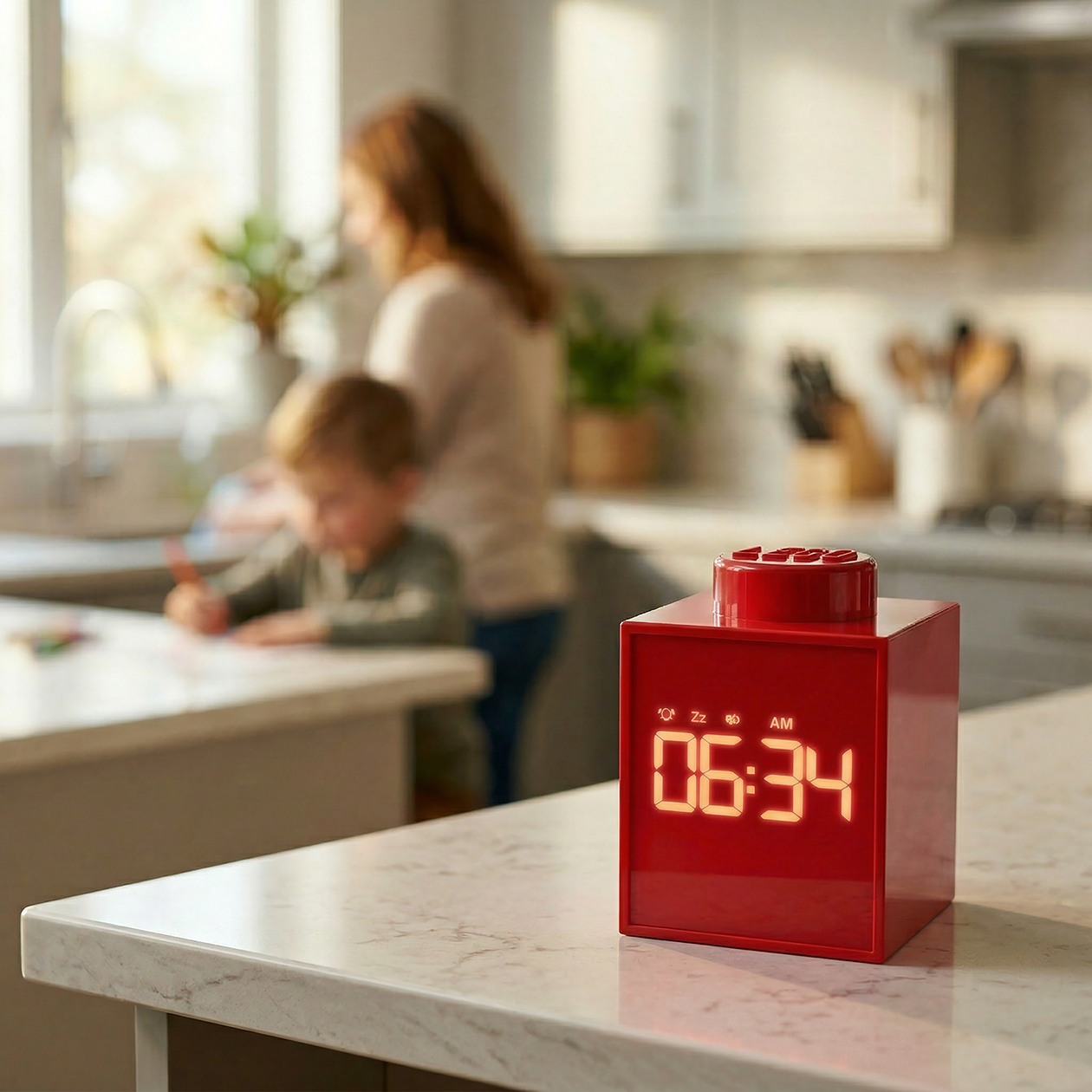LEGO® TIME Vækkeur 1x1 Klods RØD