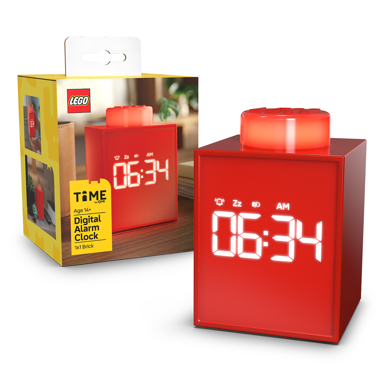 LEGO® TIME Vækkeur 1x1 Klods RØD