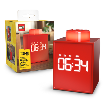 LEGO® TIME Vækkeur 1x1 Klods RØD
