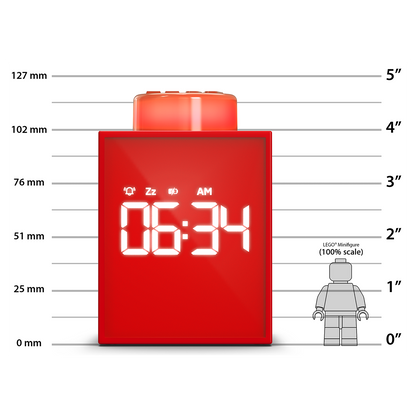 LEGO® TIME Vækkeur 1x1 Klods RØD