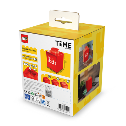 LEGO® TIME Vækkeur 1x1 Klods RØD