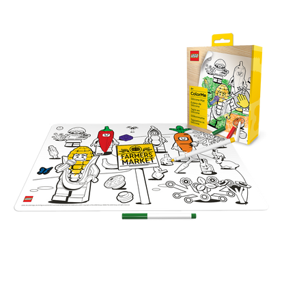 LEGO® Minifigurer Farvelægnings Silikone Måtte - Landmandens marked