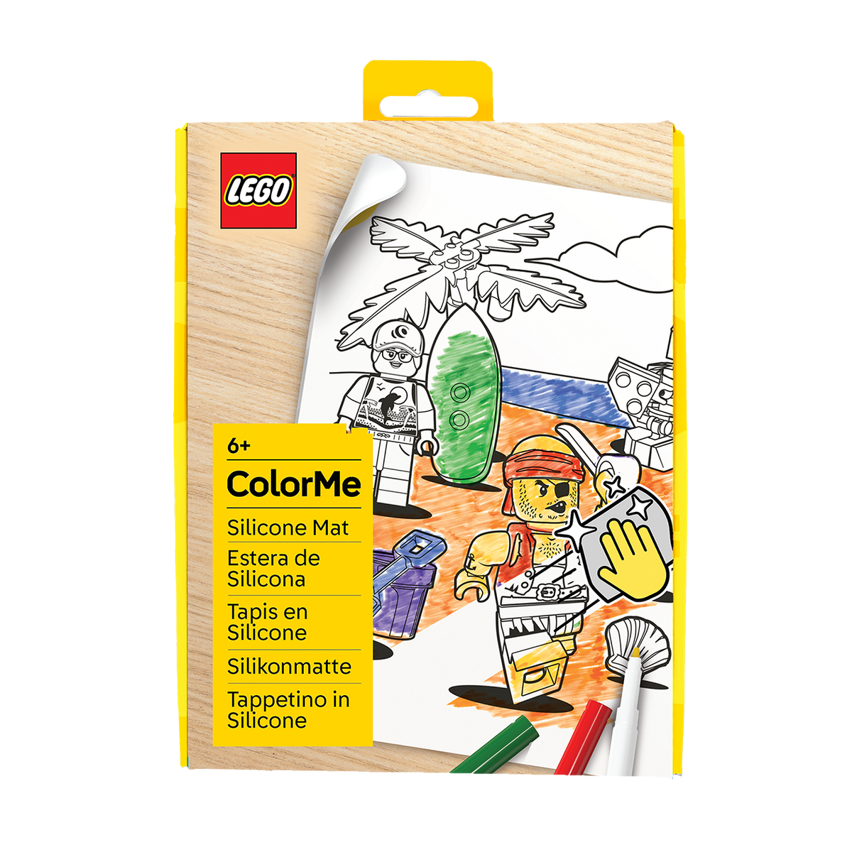 LEGO® Minifigurer Farvelægnings Silikone Måtte - Pirat