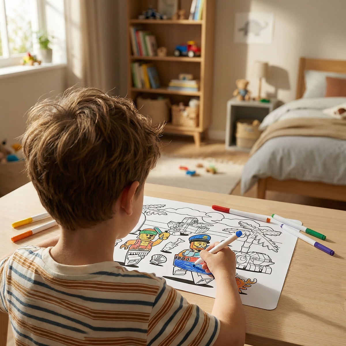 LEGO® Minifigurer Farvelægnings Silikone Måtte - Pirat