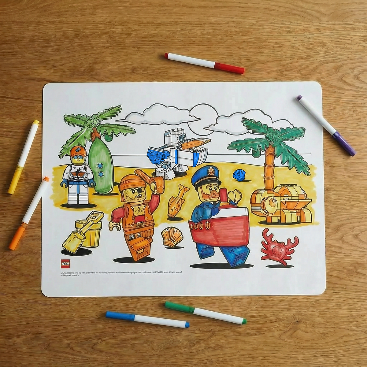 LEGO® Minifigurer Farvelægnings Silikone Måtte - Pirat