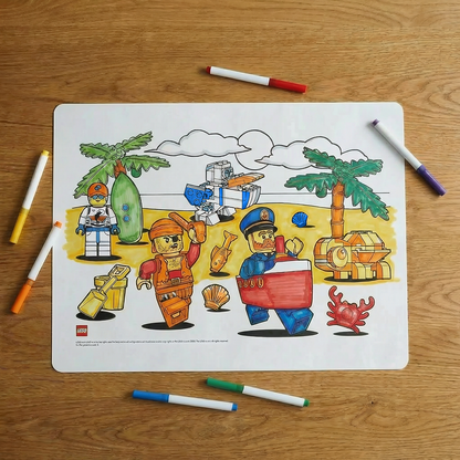 LEGO® Minifigurer Farvelægnings Silikone Måtte - Pirat