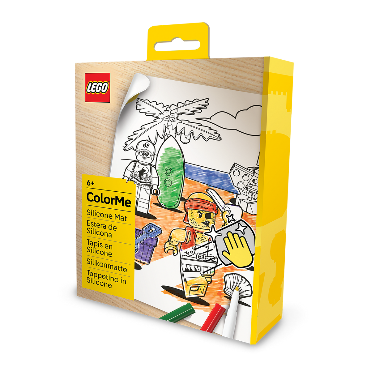 LEGO® Minifigurer Farvelægnings Silikone Måtte - Pirat