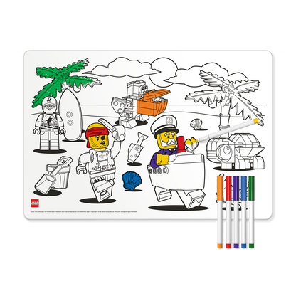 LEGO® Minifigurer Farvelægnings Silikone Måtte - Pirat