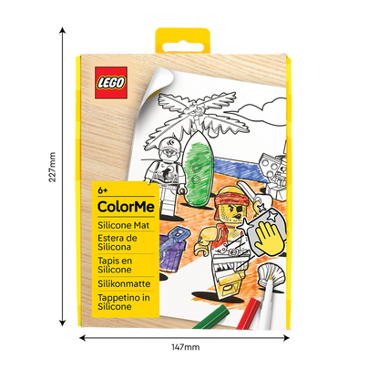 LEGO® Minifigurer Farvelægnings Silikone Måtte - Pirat