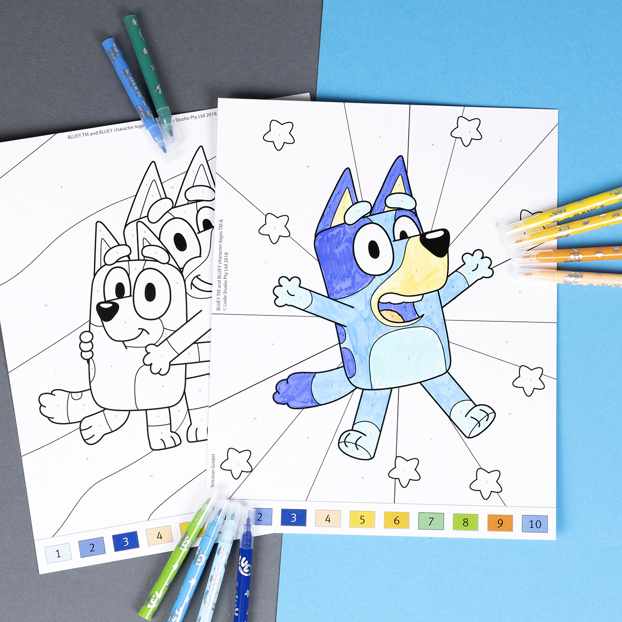 BLUEY Mal efter tal
