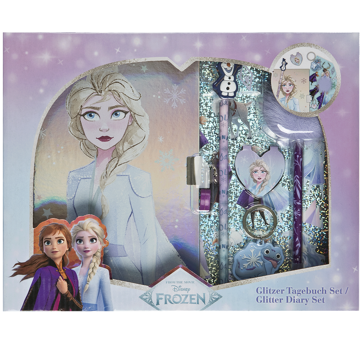 FROZEN Glitter dagbogsæt