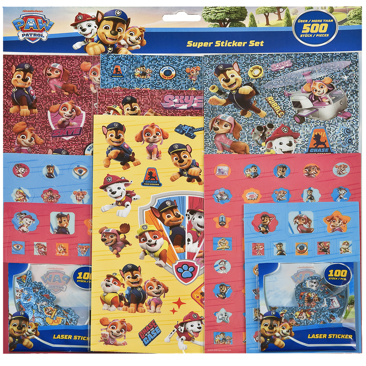 PAW PATROL super klistermærke sæt