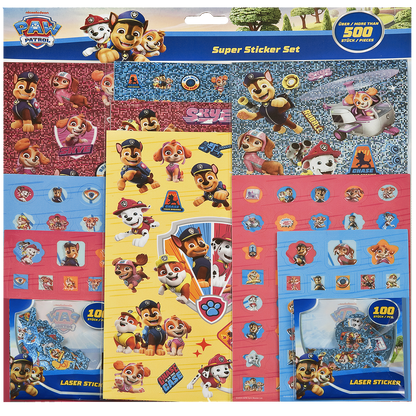PAW PATROL super klistermærke sæt
