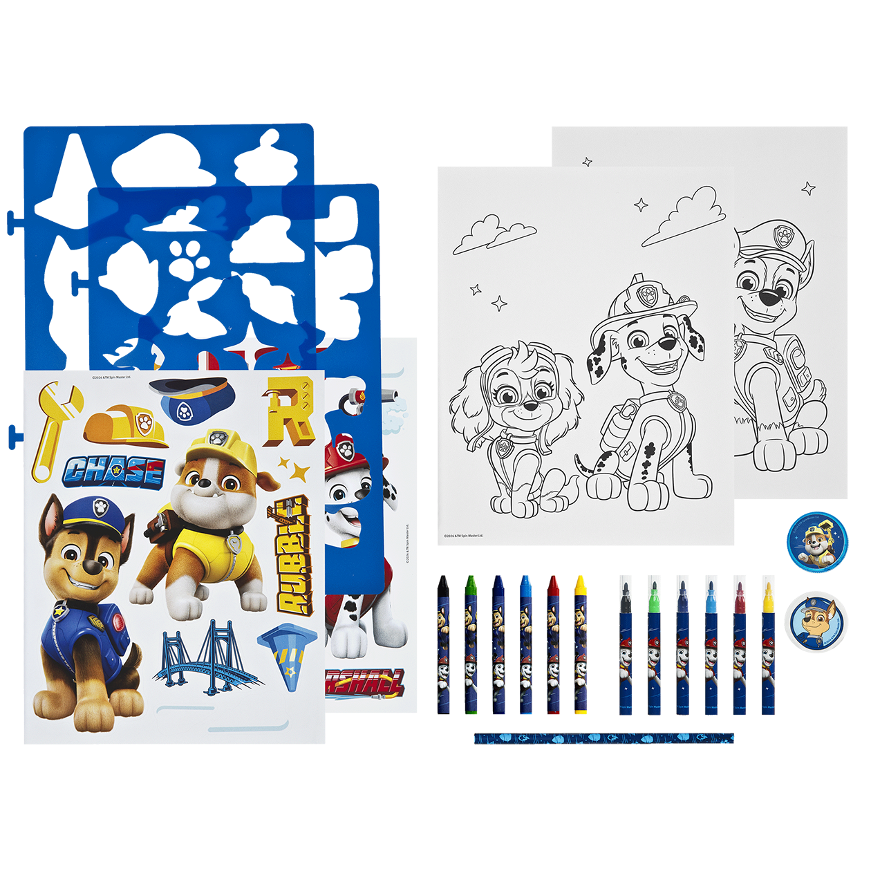 PAW PATROL skabelon- og farvesæt, 49 dele