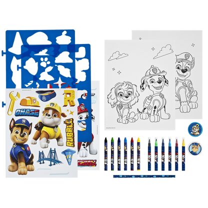 PAW PATROL skabelon- og farvesæt, 49 dele