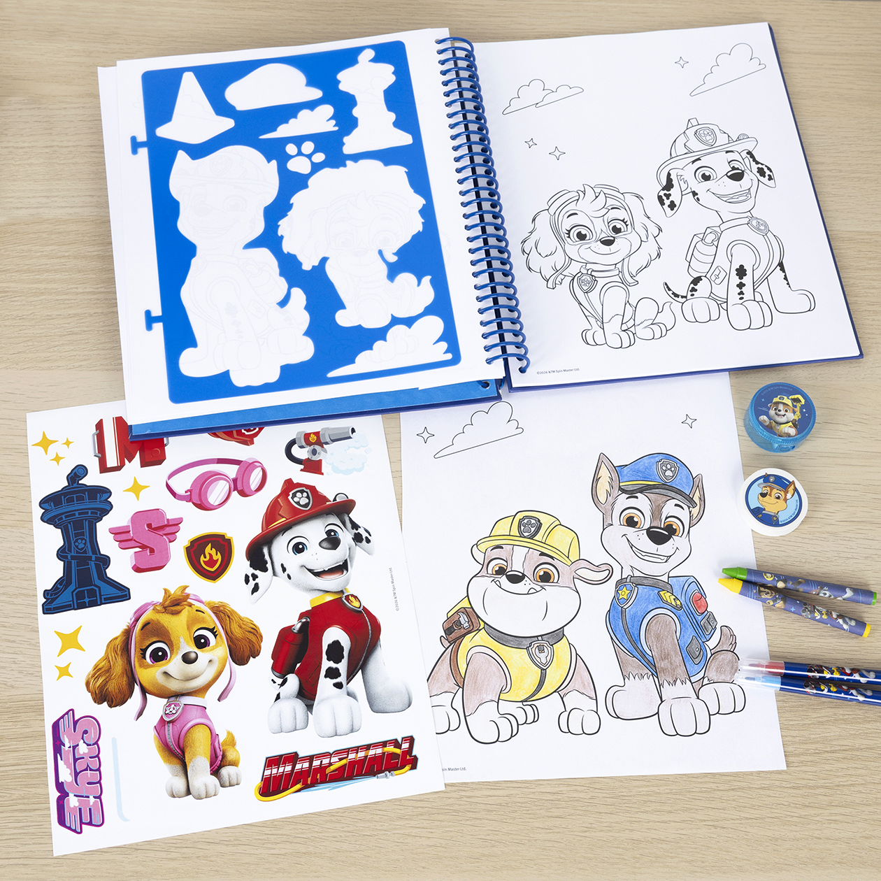 PAW PATROL skabelon- og farvesæt, 49 dele