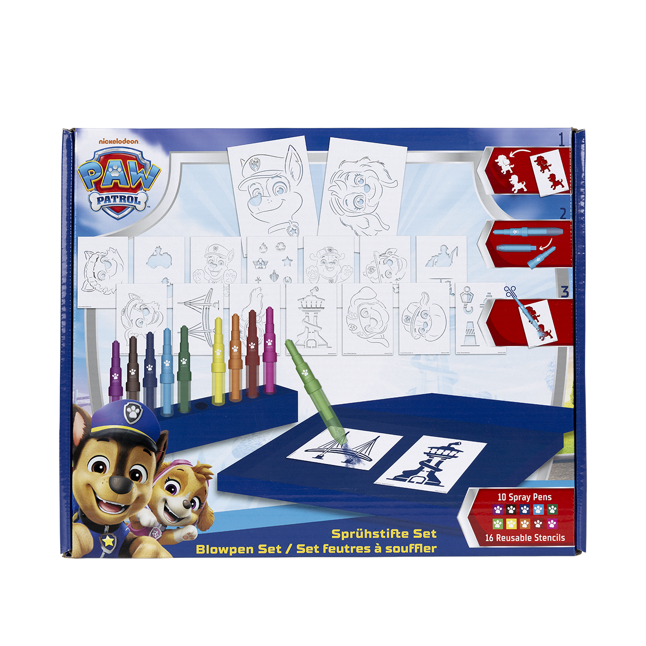 PAW PATROL Blowpen sæt stort