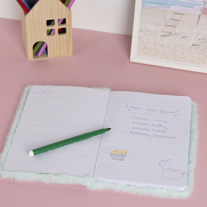 PUSHEEN Notesbog med plys A5