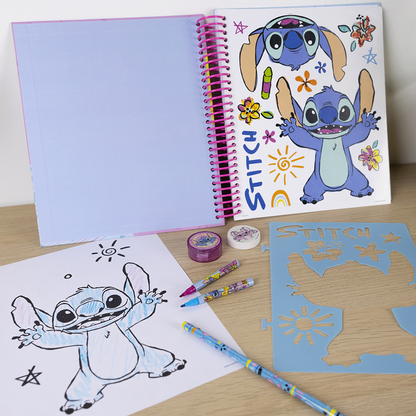 LILO & STITCH skabelon- og farvesæt, 49 stk.