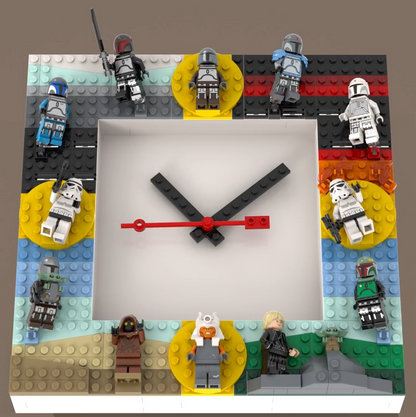 LEGO® Wall Clock MOC (My Own Creation) White, 24.1 x 24.1 x 4.3 cm